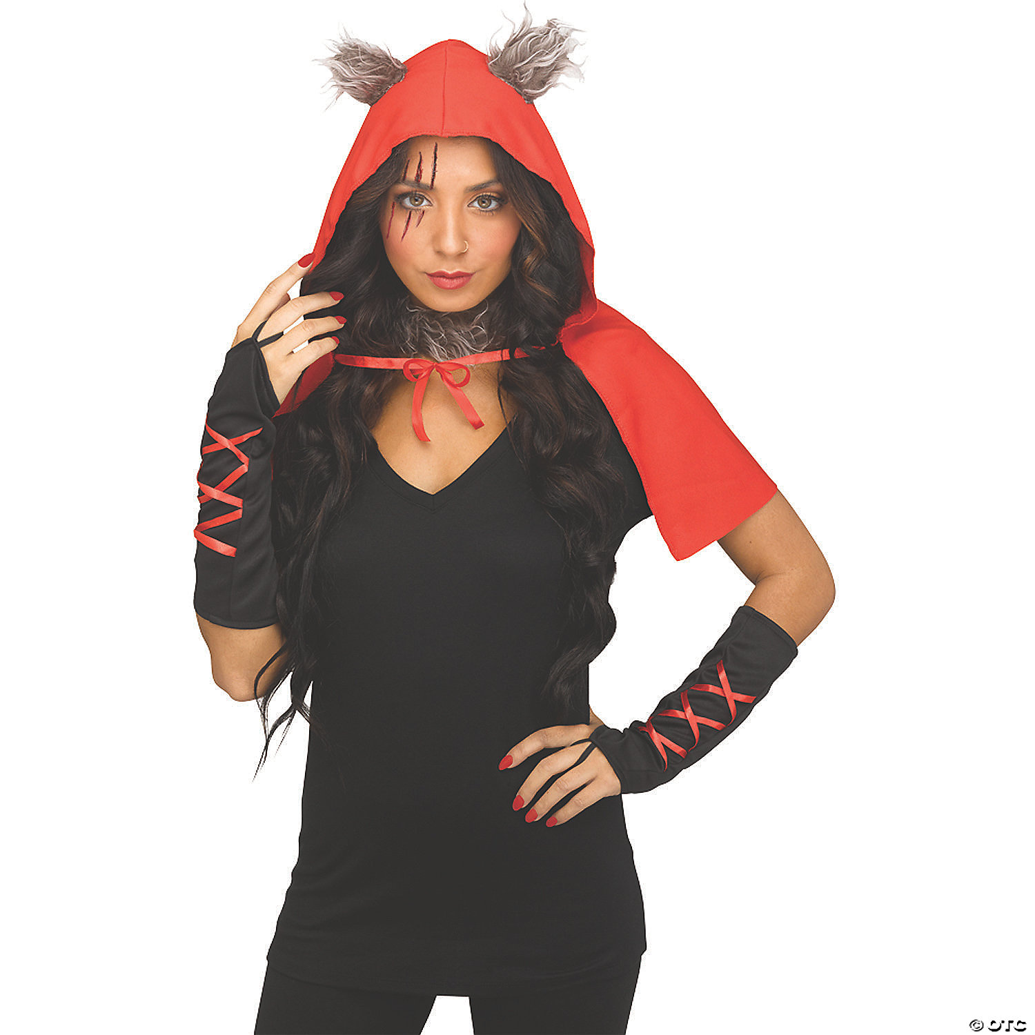 EDGY RED HOOD INSTANT KIT - ADULT - HALLOWEEN
