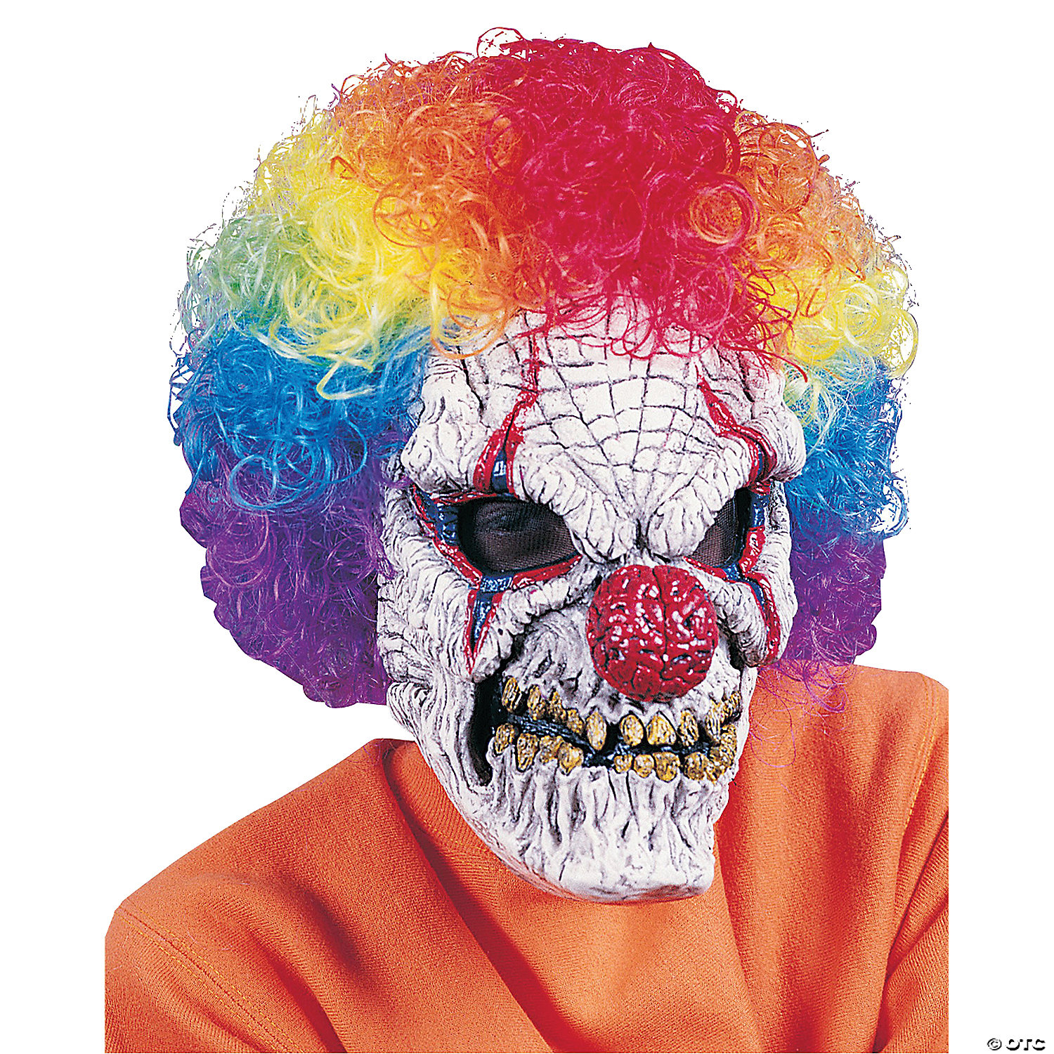 CLOWN MASK WITH WIG FW8545 - HALLOWEEN
