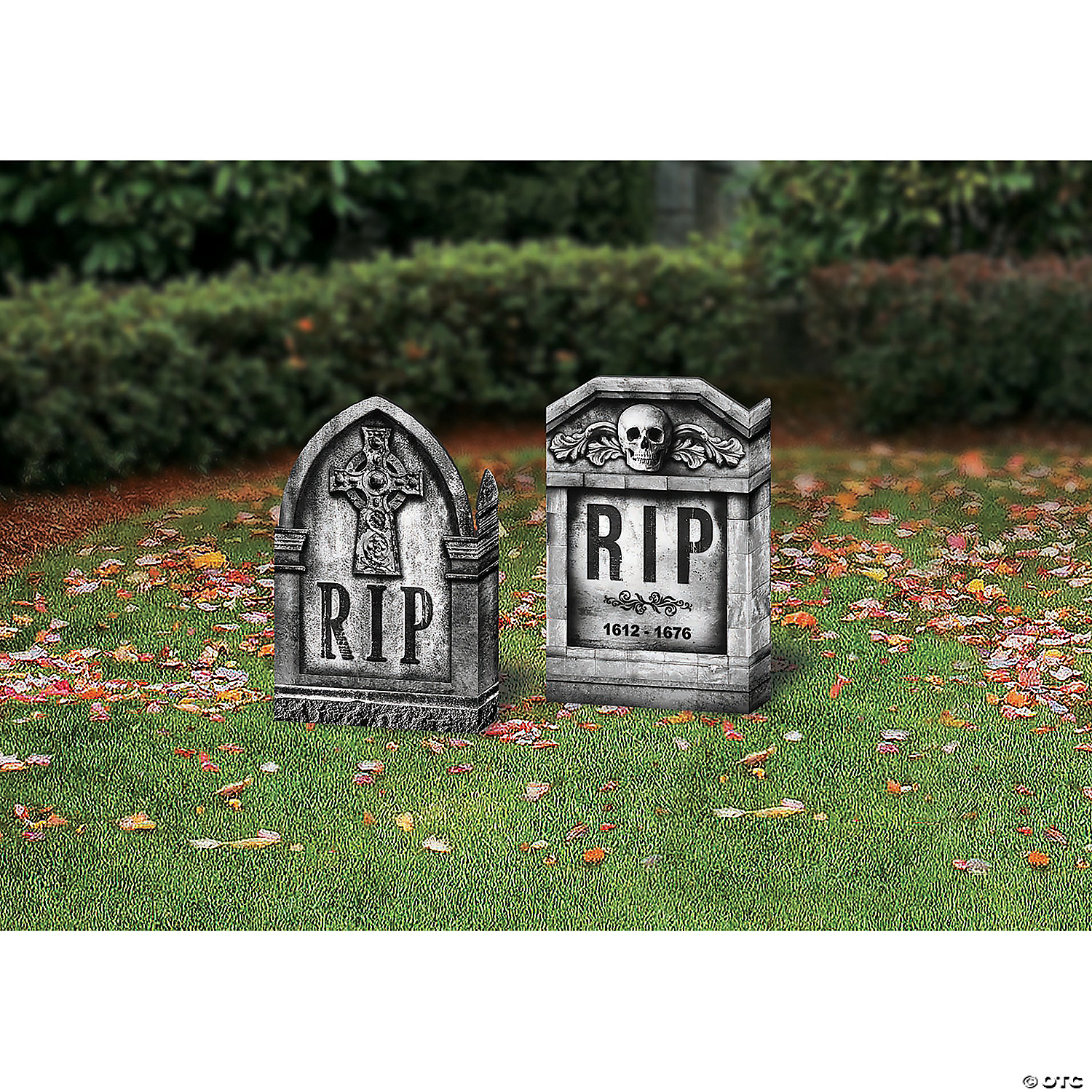 TOMBSTONE 2PK FAUXREAL 22IN FO - HALLOWEEN