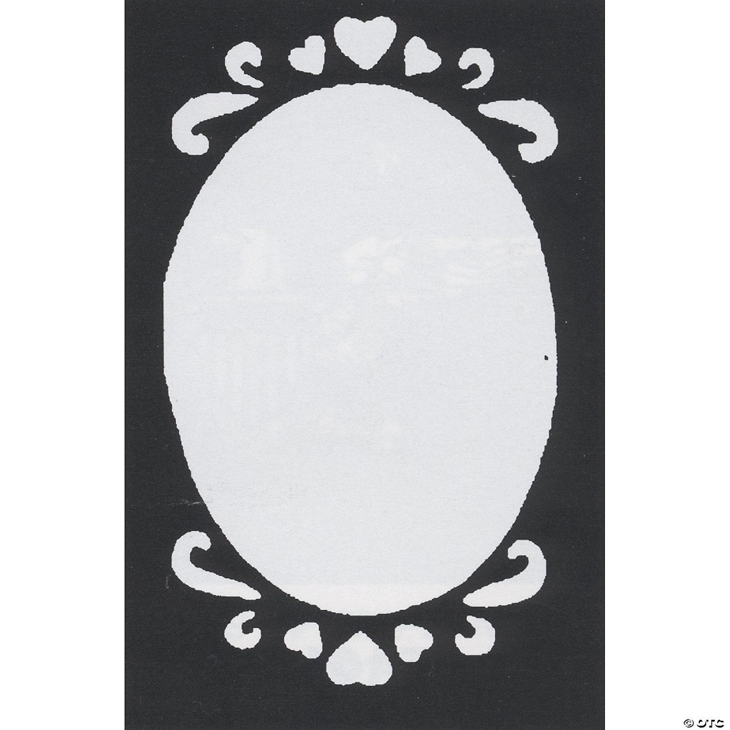 CAMEO HEART BRASS STENCIL - VALENTINE'S DAY