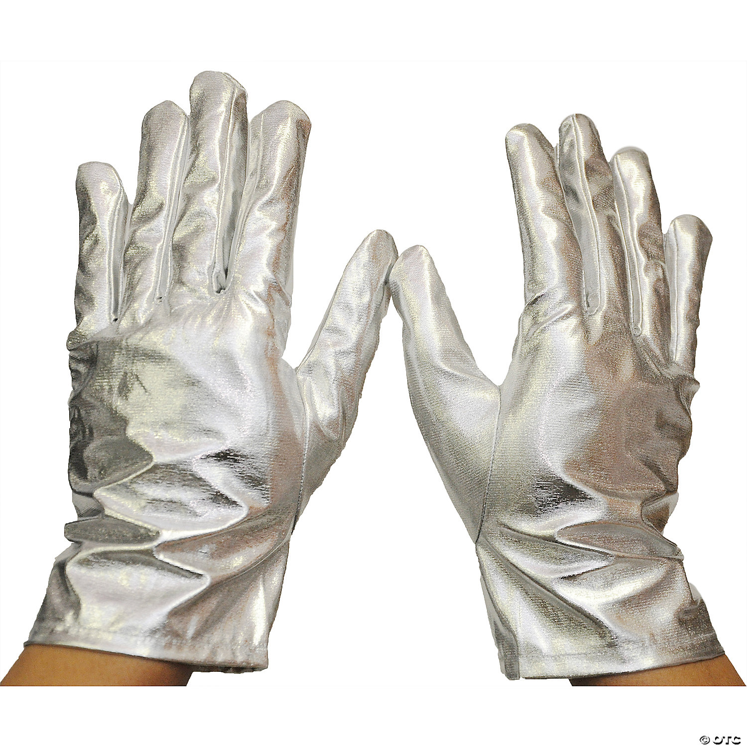 ADULT METALLIC GLOVES-SILVER-ONE SIZE - NEW YEAR'S