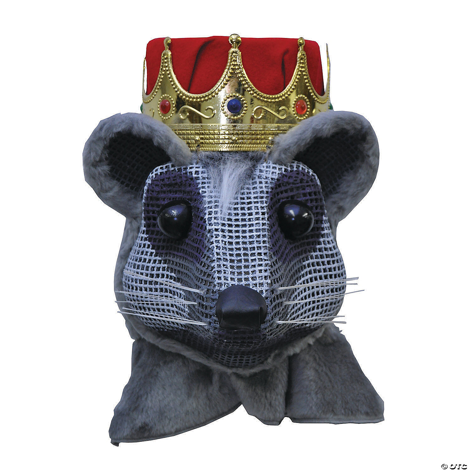 MOUSE KING HEAD WITH RED CROWN