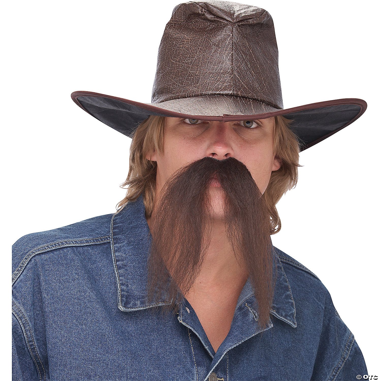 BROWN WESTERN MUSTACHE - HALLOWEEN