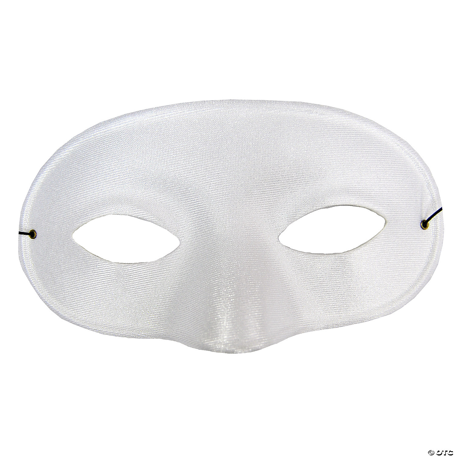 SATIN HALF MASK-WHITE - HALLOWEEN