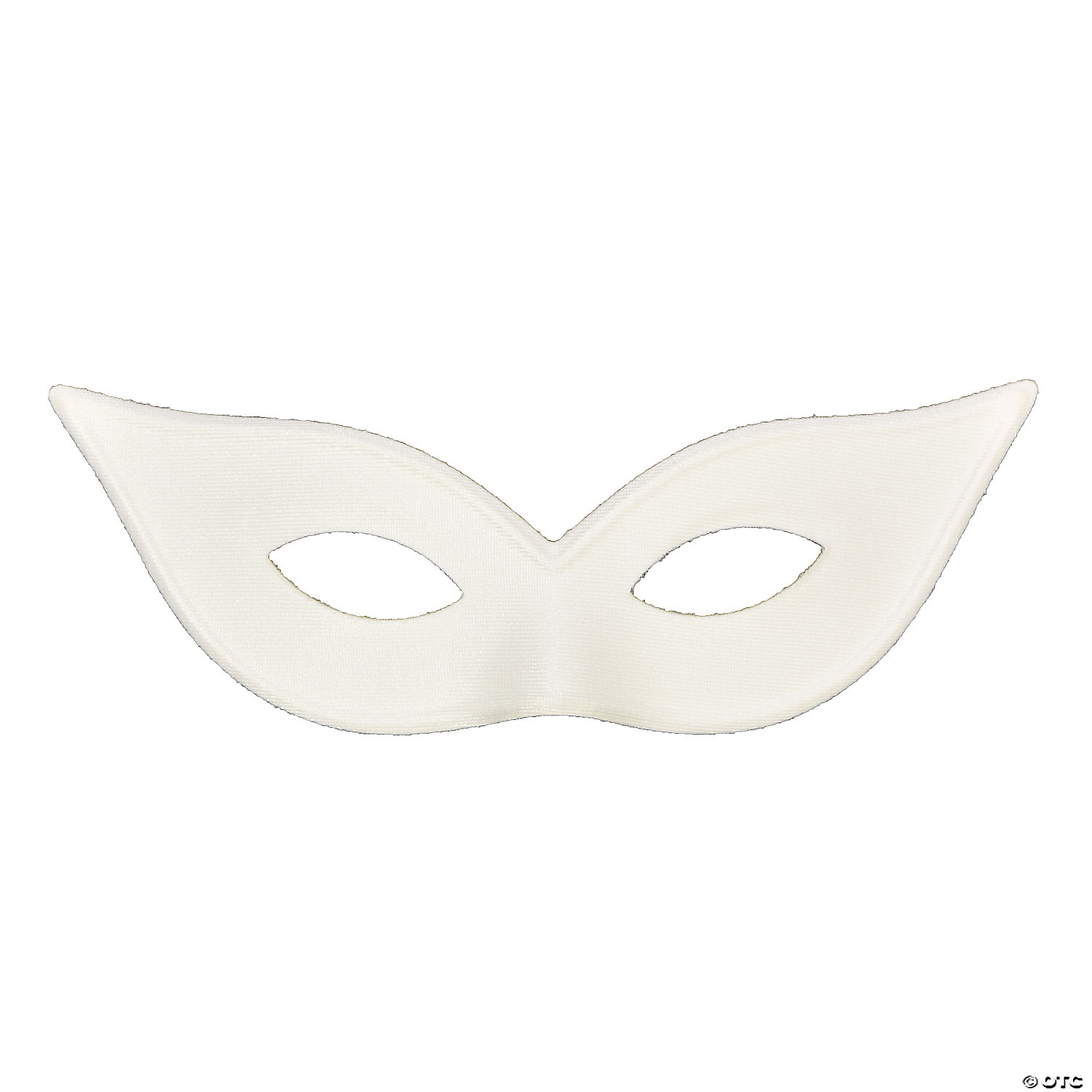 SATIN HARLEQUIN MASK-WHITE - HALLOWEEN