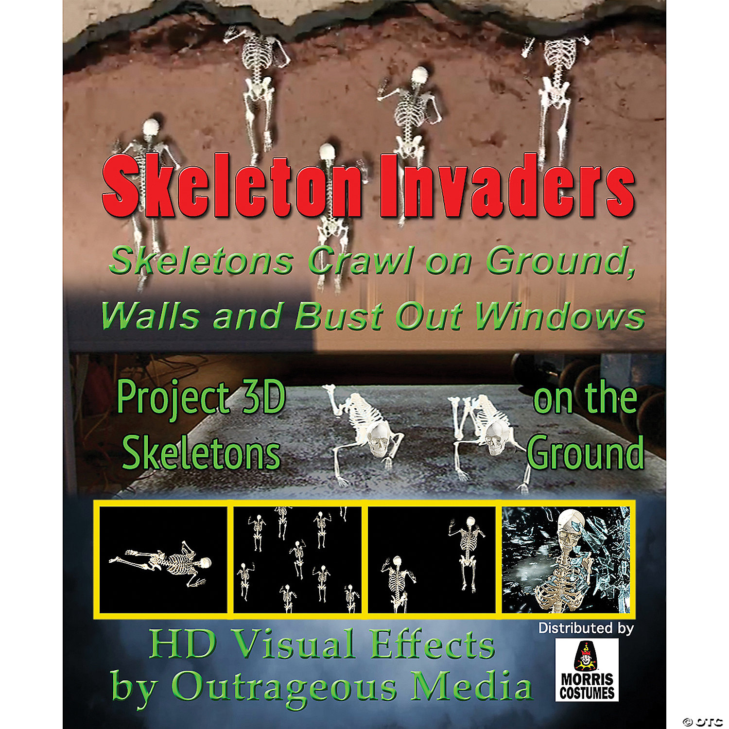 SKELETON INVADERS DIGITAL DECOR USB - HALLOWEEN
