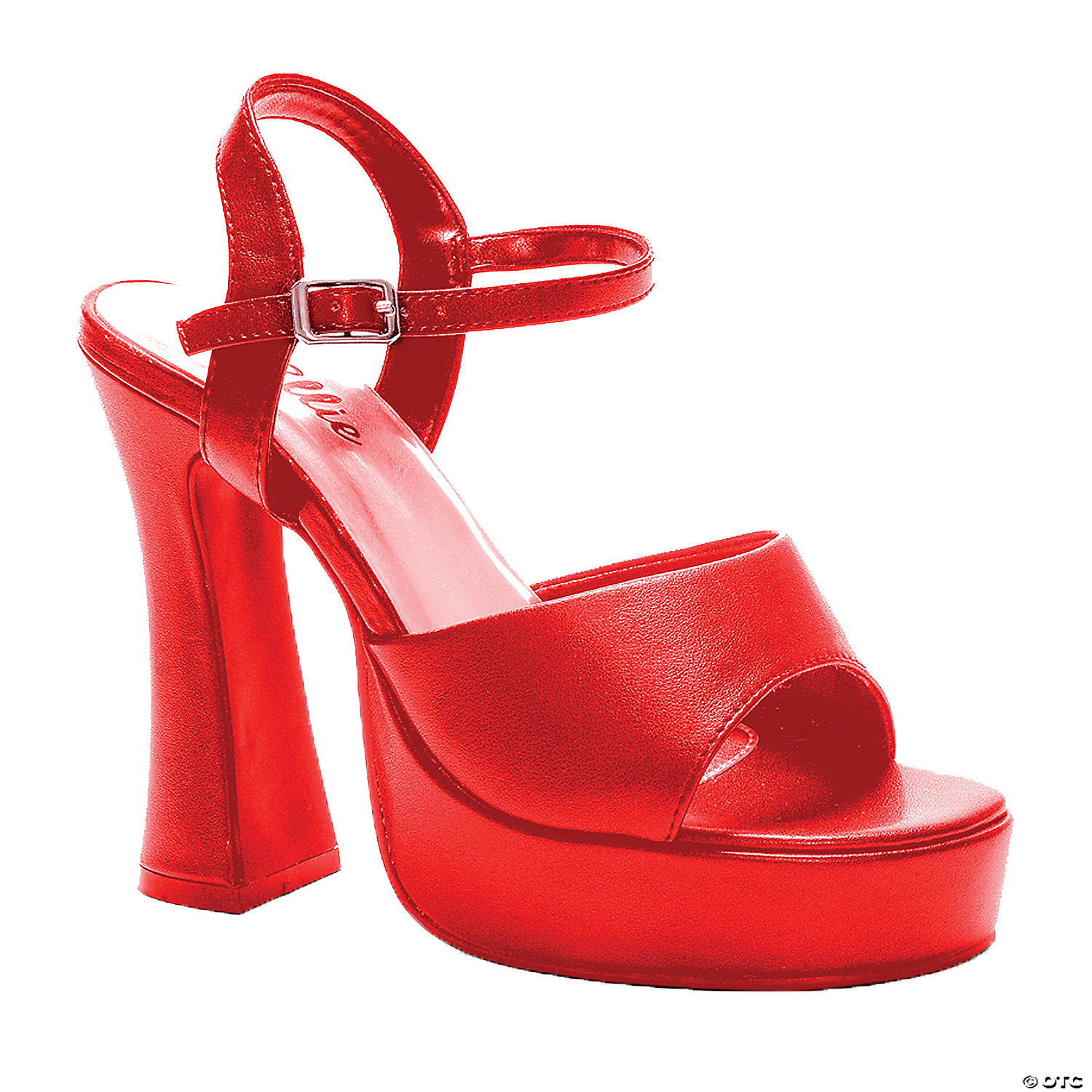 PLATFORM OPEN -TOE SHOES-RED SIZE 10 - HALLOWEEN