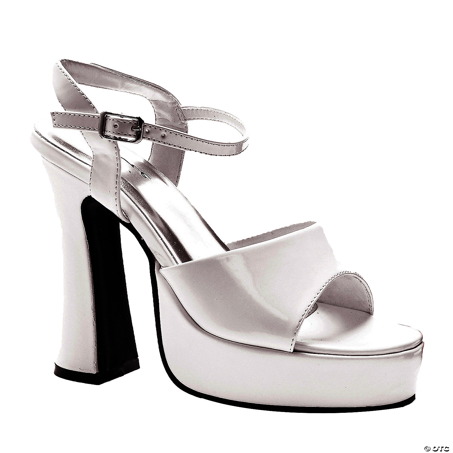 PLATFORM OPEN -TOE SHOES-WHITE SIZE 10 - HALLOWEEN