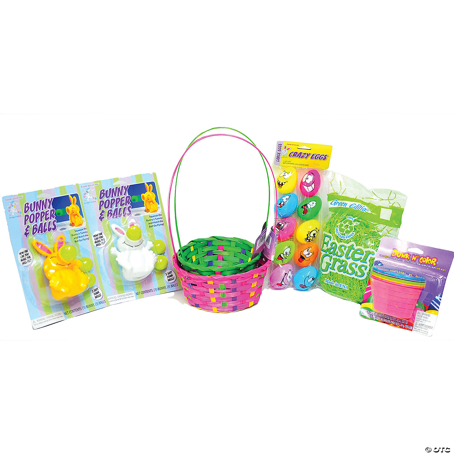 EASTER BASKET KIT PINK AND GREEN - EASTER