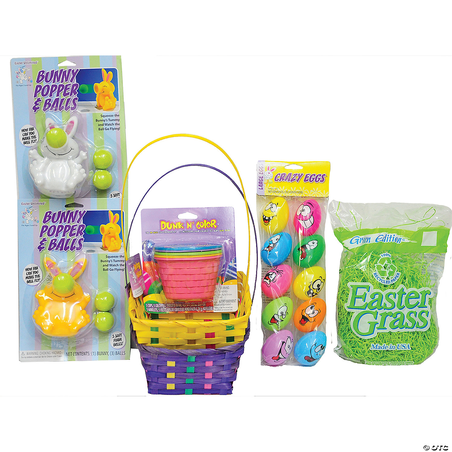 EASTER BASKET PURPLE AND YELLOW KIT - EASTER